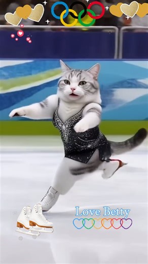 BETTY on Instagram: "ICE SKATING BETTY ⛸️🏅🐈🐾⛸️🥇🐈🐾⛸️🏅🐈🐾⛸️#catsofinstagram #catloversclub #olympicskating #meow #cat"