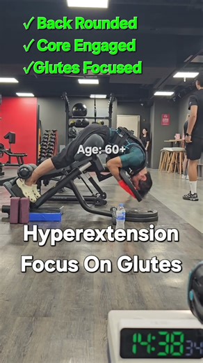 Back Extension For Glutes #glutes #hamstring #hyperextension