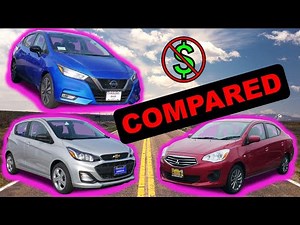 2020 Nissan Versa vs 2020 Chevy Spark vs 2020 Mitsubishi Mirage | Cheapest New Cars in America!