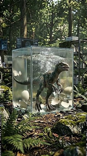 Lab-grown dinosaur hatches 🥚 grows fast 🦖breaks out 💥 and enters wild 🌿realistic experiment footage🎥