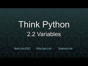 Think Python Ch 2 Sec 2 - Variables