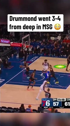 Andre Drummond catches fire from deep 🎯