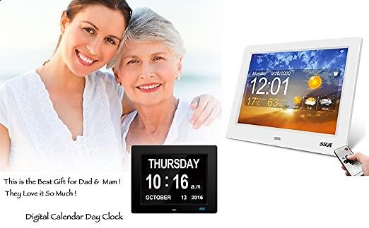 8 inch Digital Calendar Day Clock