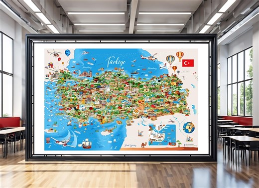 Turkey Culture Map Poster: Landmarks & History (digital Download) - Etsy