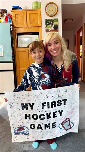 2.6K views · 111 reactions | Took our 4 year old to her first Colorado Avalanche Hockey Game where she got on the Jumbo Tron, had player Number 17 Parker Kelly throw her a puck off the ice, and she danced and cheered her little heart out. The game went into OT and a shootout and then we got to skate on the ice where the Avs play. What an amazing experience ❤️ | Kelly Emma Adams | Facebook