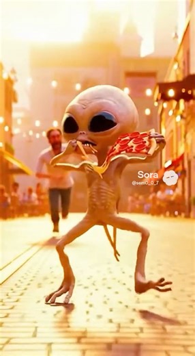 👽🍕 Alien Steals Pizza — and Gets Chased by the Chef!