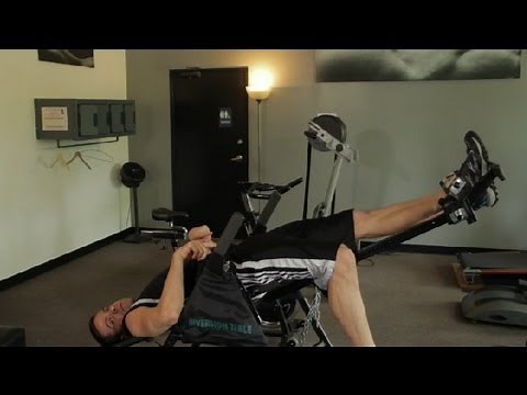 How to Stretch Your Hip Flexors With an Inversion Table : Around the Gym