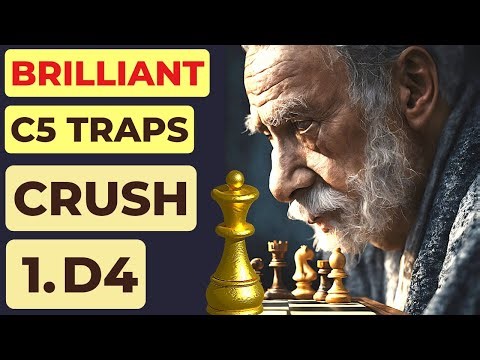 Brilliant c5 Traps to Beat Every d4 Player 😮😯👁️