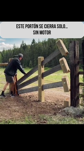 Gravity-Based Self Closing Farm Gate #shorts