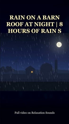 Rain on a barn roof at night \— no thunder #shorts