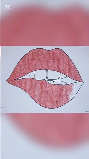 Red Lips Coloring Page | Easy Drawing and Coloring Tutorial for Beginners
