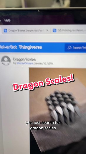 Dragon Scales for 3D Printing on Fabric