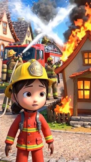 🔥 Fire Rescue Mission | Brave Kid Firefighter Cartoon Story