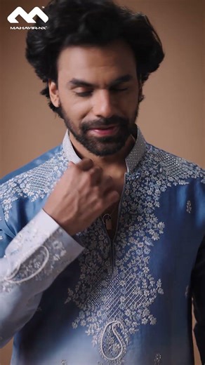 Ombre Blue Kurta for Men 💙 | Modern Ethnic Outfit