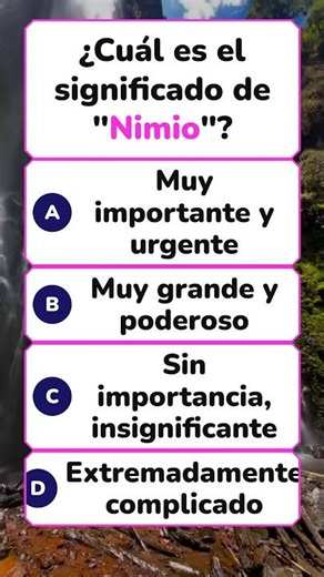 ¿Conoces la palabra NIMIO? 🧐 El 89% no sabe qué significa