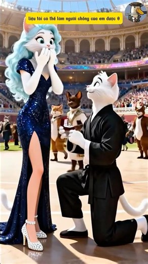 White Cat returns after a transformation and a happy ending #ai #shorts #cat #cute #cutebaby