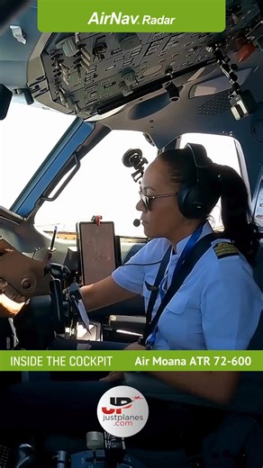 1.6K views · 21 reactions | Inside the Cockpit: Taking off from Toulouse aboard Air Moana’s brand-new ATR 72-600! ✈️ From the heart of France to the islands of Tahiti — a 51-hour delivery flight crossing 9 countries aboard this brand-new turboprop via Just Planes.  Watch the full video: https://www.youtube.com/watch?v=7jD4yJeUwLM  Read more: https://www.airnavradar.com/blog/toulouse-to-tahiti-51-hours-across-9-countries-on-a-brand-new-atr72-600 | AirNav Radar | Facebook
