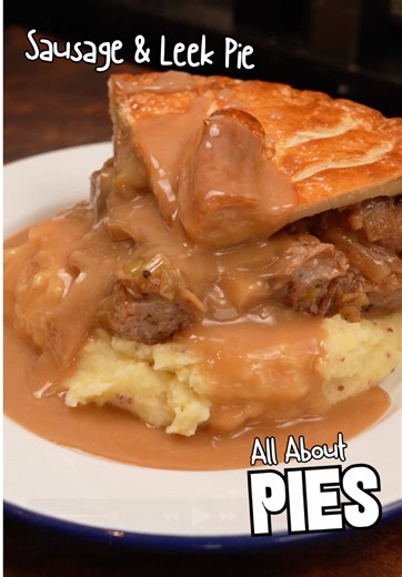 Sausage & Leek Pie — Deep-Filled British Comfort Pie