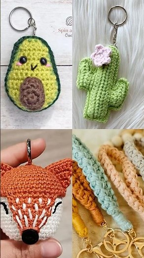 33 Quick Easy Keychain Crochet Patterns #crochet #crochetpattern