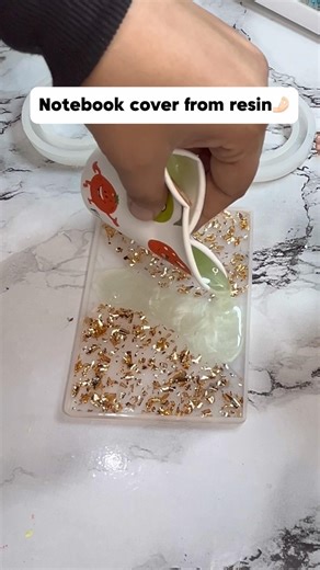 Notebook cover from resin📒#diy #art#artist#trendingshort#resinart #resintutorial#craft#viralshorts