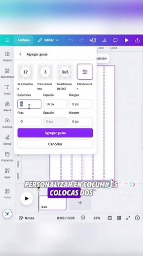 Respuesta a @belenrios1995 De esta manera podrás dividir tu página en 4 partes iguales #canvahack #canva #emprendedores #reglas