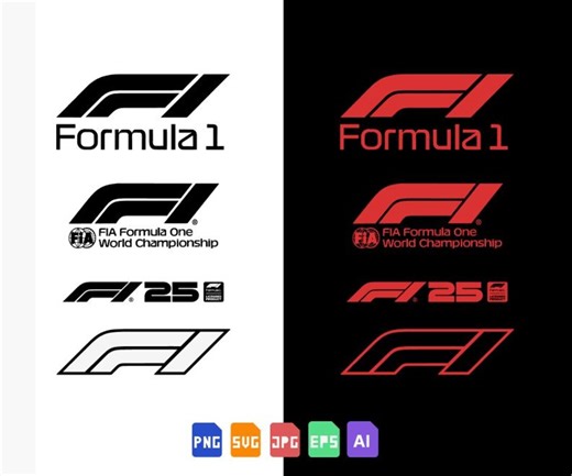 F1 Logo Pack - Formula 1 Racing Vectors - SVG PNG JPEG - Etsy