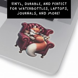 Cozy Fox Reading Sticker: Cottagecore Bookish Woodland Decal - Etsy