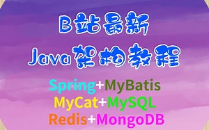 B站最新最全Java架构系列教程（Spring Mybatis MyCat MySQL Redis MongoDB 设计模式 io多路复用）