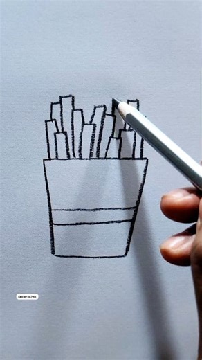 How to draw french fries 🍟 #art #fblifestyle #fbreels #fypシ | Sanjay m Arts