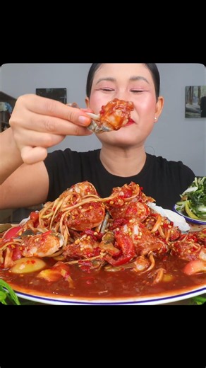 ส้มตำปูม้า #shorts #mukbang #สาวเลยกินแซ่บ