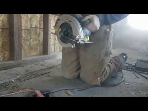 Cutting concrete with a skil saw