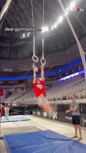 Gymnastic Fail: Podium Training Slip on Rings || WooGlobe