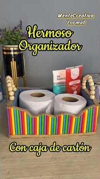 Beautiful organizer made from a shoe box #crafts #diy #homedecor