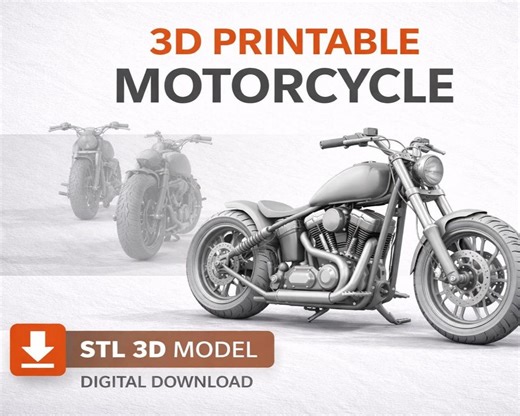 Motorcycle 3D Model STL | Realistic Custom Bike for 3D Printing | Model Building, Decor & Gifts | Digital Download - Etsy