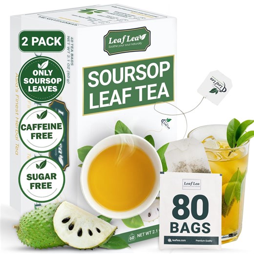 Soursop Leaf Tea: Caffeine-free Herbal Tea, 80 Bags - Etsy