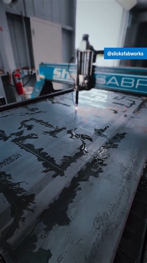 ShopSabre CNC on Instagram: "Got a big idea like @slicksfabworks ? Cut it out of heavy metal with a ShopSabre SideKick CNC Plasma. This artistically shot plasma project shows the beauty in getting work done with automation. #cncplasma #shopsabre #fabrication #metalworking"