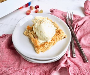 Rhubarb Dump Cake Recipe (without Jello)