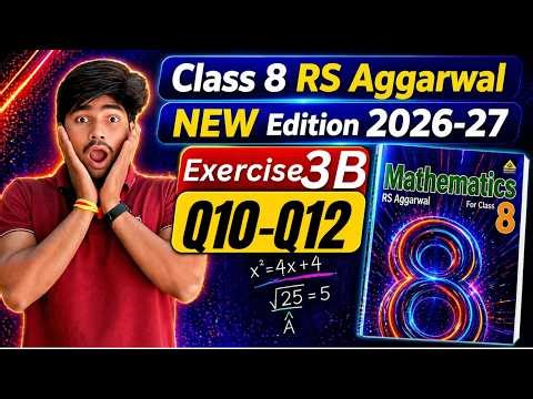 Class 8 Maths Exponents Exercise 3B Q10 to Q12 | RS Aggarwal Solutions | Step by Step