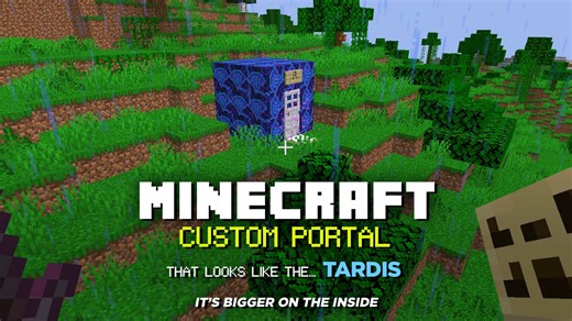 How To Build A Doctor Who TARDIS Custom Minecraft Portal (It's Bigger On The Inside)