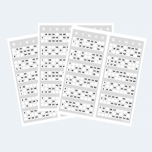 Printable UK Style 1-90 Bingo Ticket Cards, 2 per Page, 500 Pages / 1000 Cards - Etsy UK