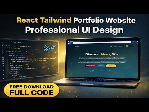 React Tailwind Portfolio Website 🔥 Free Download Full Code | Professional UI Design 2026 #portfolio