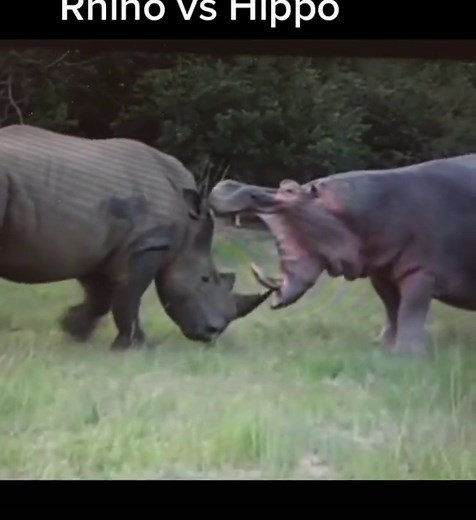 #fypシ rhino vs hippo#fypシ | rinoceronte