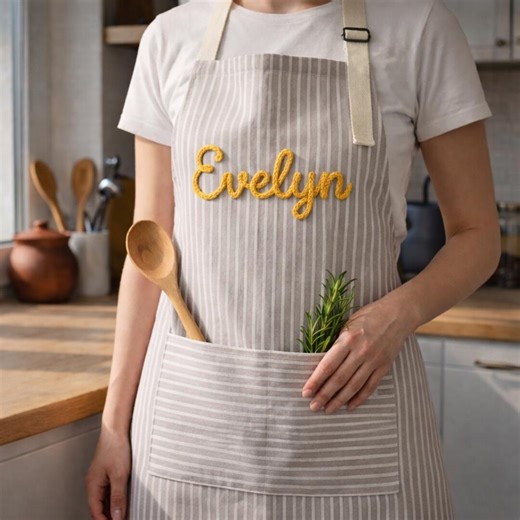 Personalized Cooking Apron With Pocket – Custom Kitchen Apron – Mother’s Day Gift for Mom, Baking & Cooking Lovers - Etsy