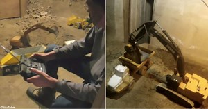 A Man Has Been Excavating His Basement Using Remote Control Toys for 14 Years