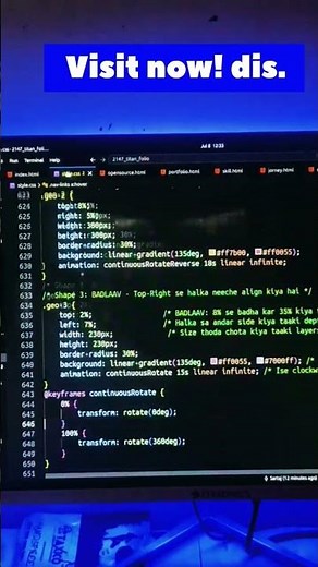 Build a Responsive 🔥 Portfolio Website Using HTML & CSS #coding #html #css #js #portfolio #frontend