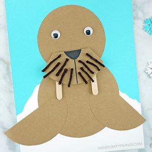 124K views · 305 reactions | PAPER WALRUS CRAFT -Fun arctic animal craft for winter! SEE THE DETAILS & TEMPLATE: https://iheartcraftythings.com/paper-walrus-craft-for-kids.html | I Heart Crafty Things | Facebook