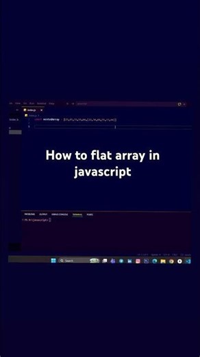 How to Flat Array | Shorts