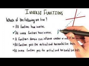 Properties of Inverse Functions - College Algebra