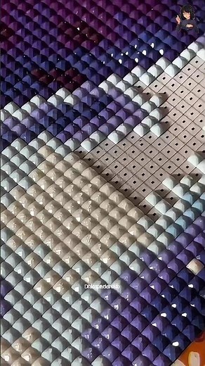 DIAMOND Arts Painting in Just 30 Seconds?⚪💜#shorts #shortsfeed