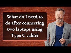 What do I need to do after connecting two laptops using Type C cable?
